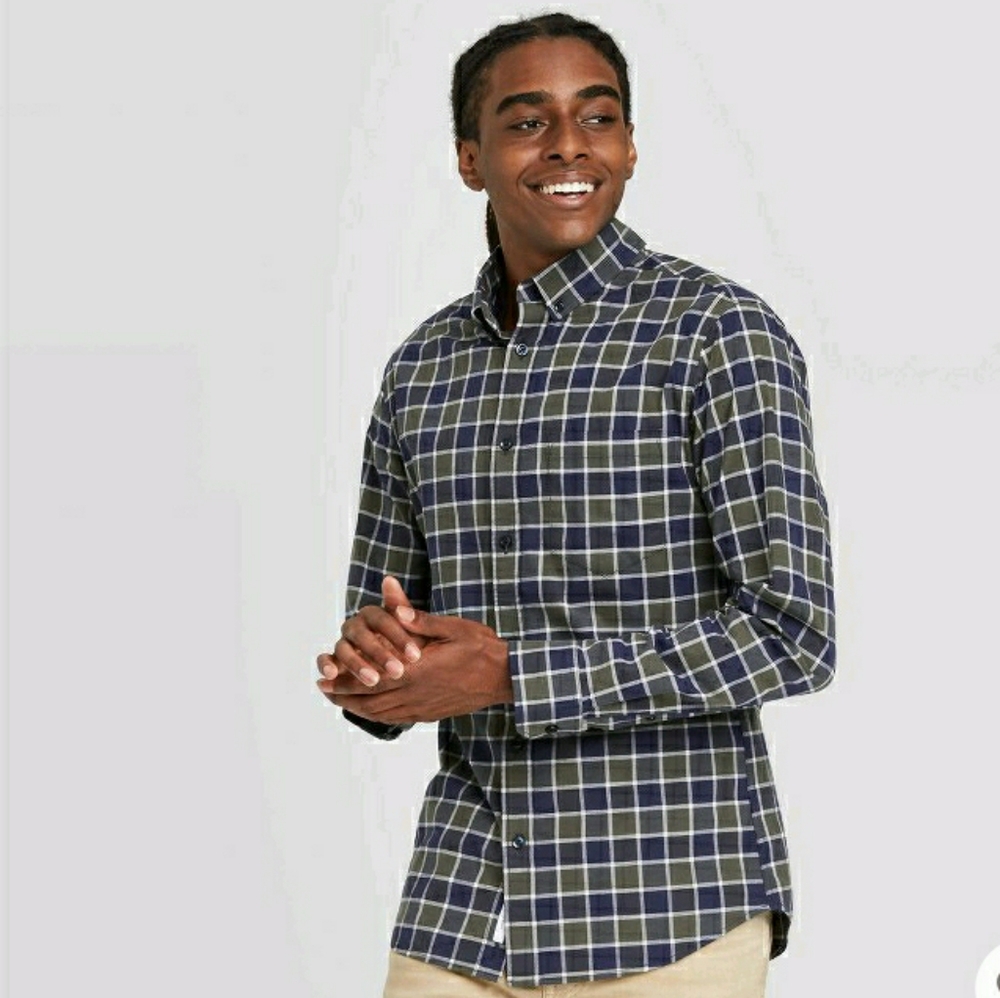 Poplin Long Sleeve Button-Down Shirt